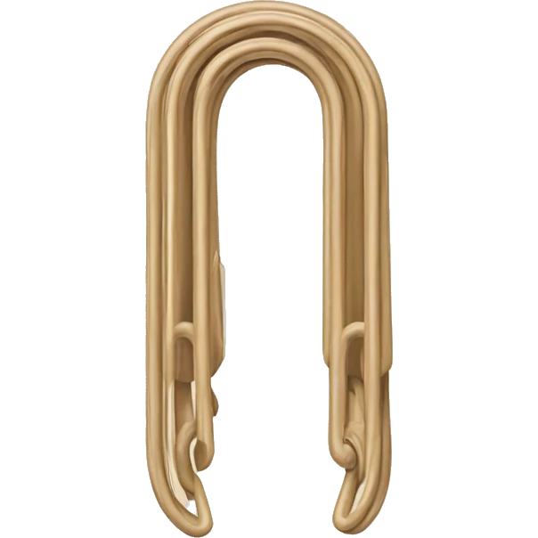 beige paper clip emoji