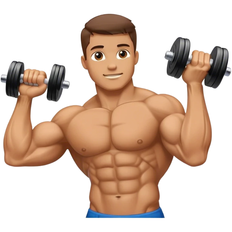 bicep side view holding a dumbbell emoji