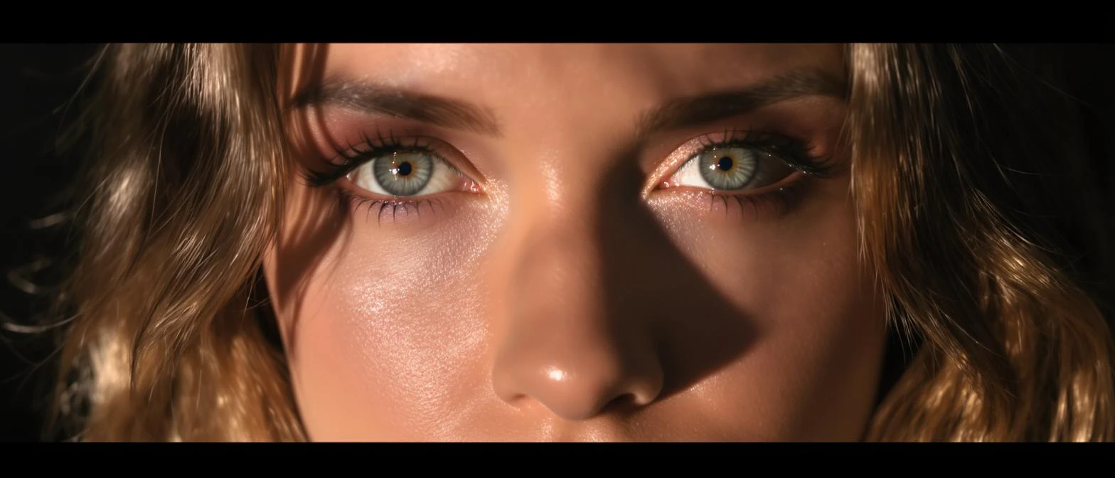 Extreme Closeup photo of a beautifull woman, cinematic light, 8K, very detailed, sharp emoji