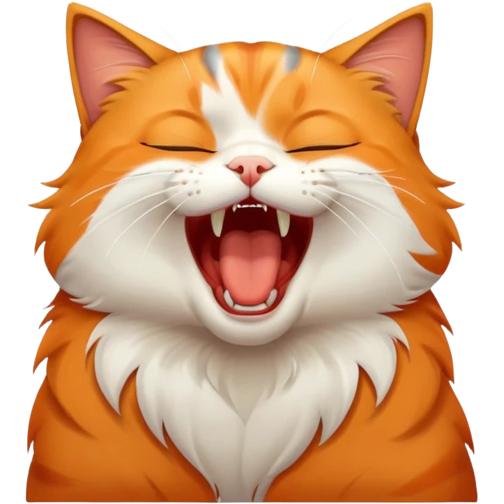 sleepy cat yawning emoji