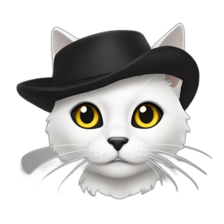 Chat noir et blanc emoji