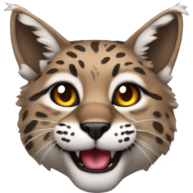 Bobcat with heart eyes emoji