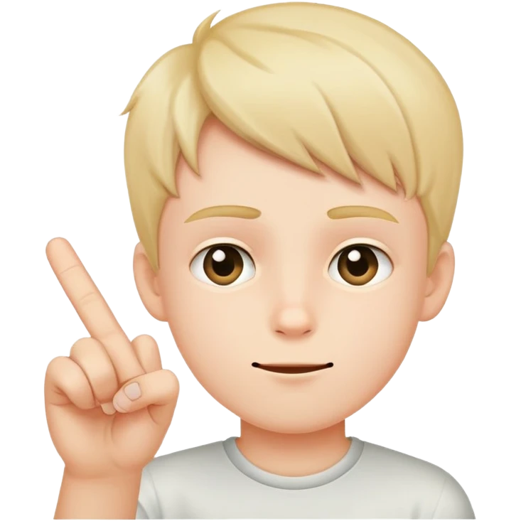 boy sticking up middle finger emoji