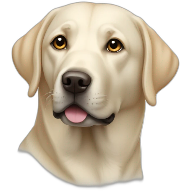 labrador blanco emoji