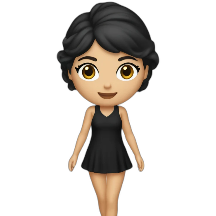 Selena gomez en mini robe noir emoji
