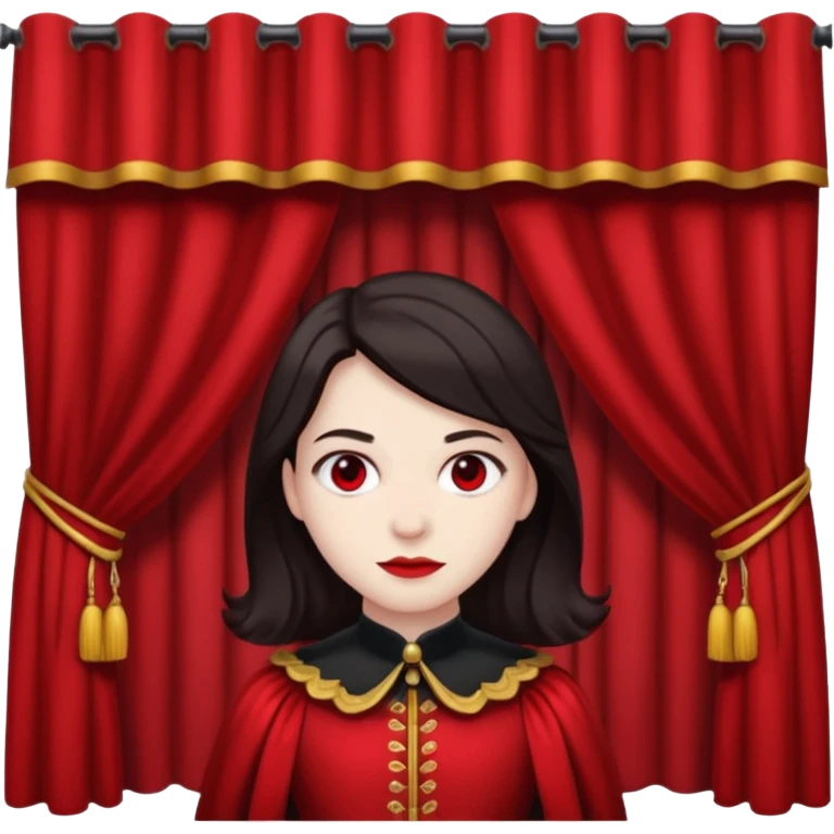 theater student with curtain behind emoji