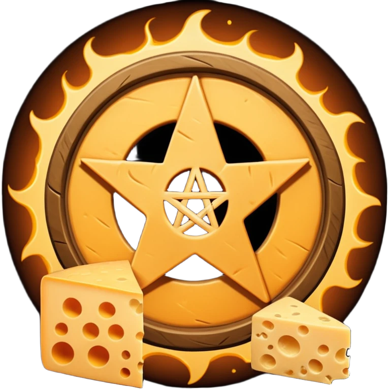 cheese witchcraft occult pentagram emoji
