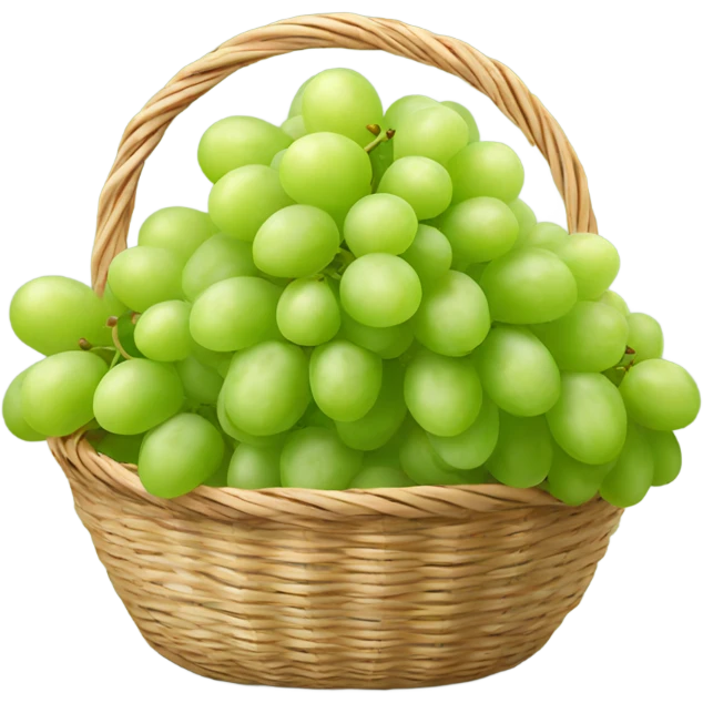 Basket of green grapes emoji