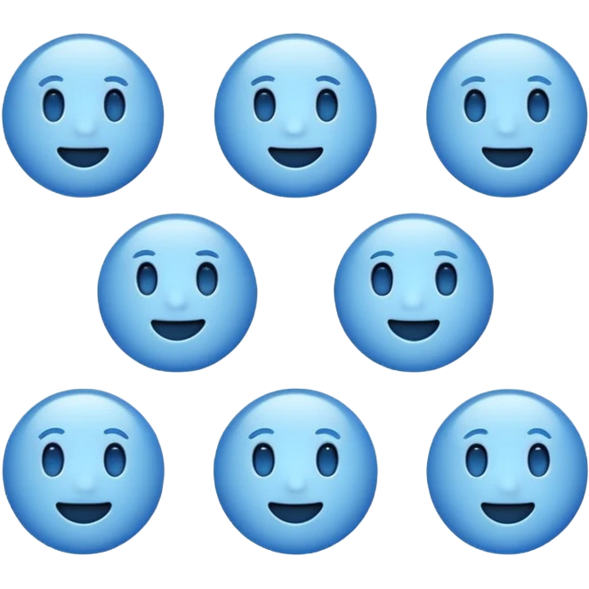 Aesthetic blue emoji emoji