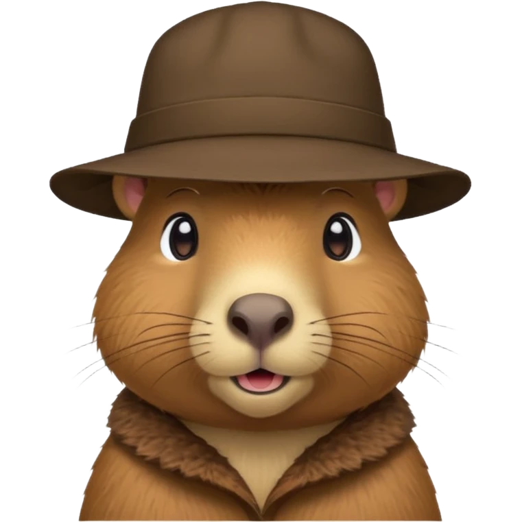 Capibara with a hat emoji