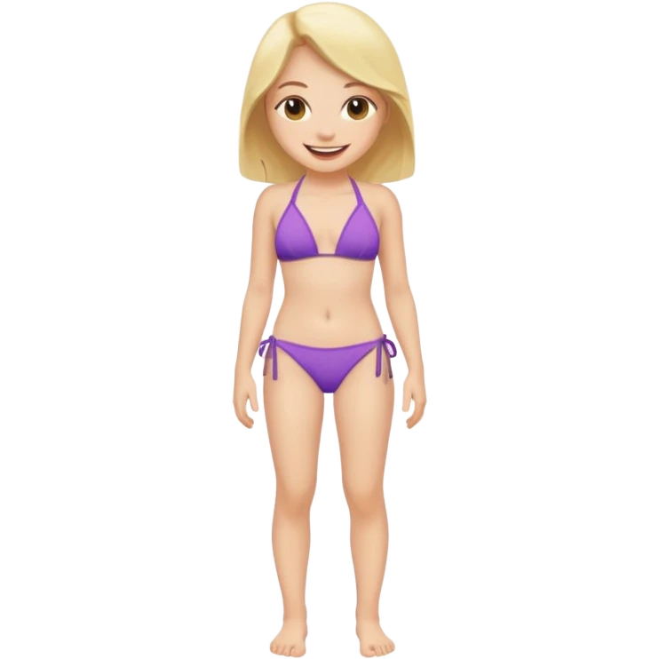Sexy full body fair girl in bikini emoji