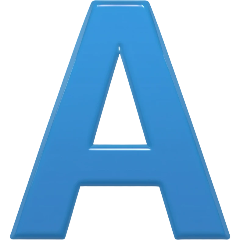lettre i, style 3D premium
"3D rounded-square icon in soft bleu with a beveled edge, bold serif letter 'A' centered, strong specular highlights, inner glow, 1024x1024, SVG" emoji