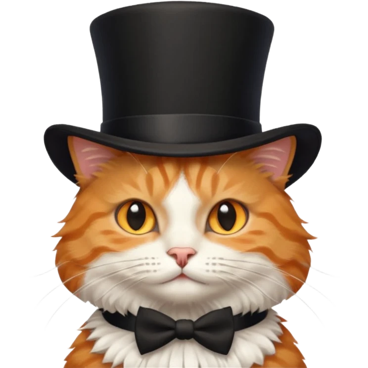 cat wearing a tophat emoji