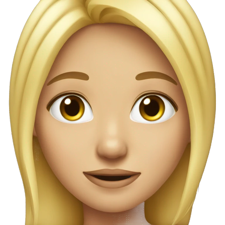 a cute blonde girl  emoji