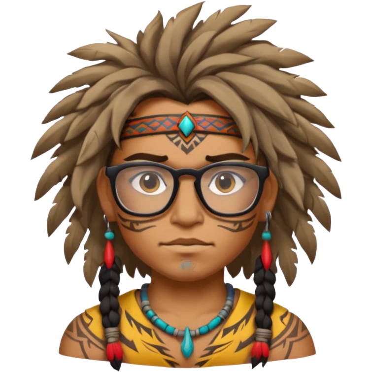 Glasses-Wearing wild Warrior emoji