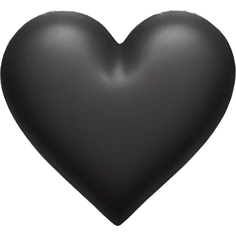 Charcoal color heart emoji