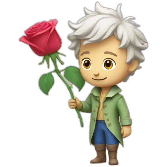 Le petit prince et sa rose emoji