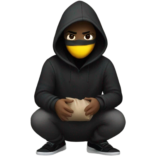 A burglar emoji