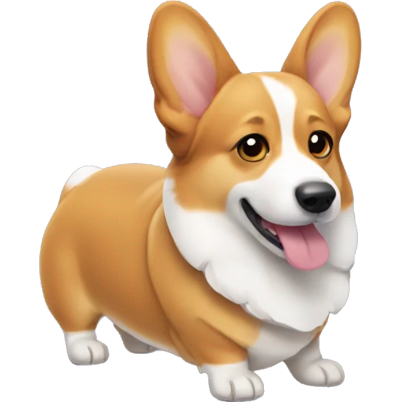 Corgi with folded ears  emoji