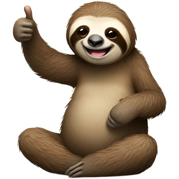 tired sloth The Flash shows thumbs up emoji