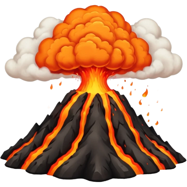 volcano big lava eruption  emoji