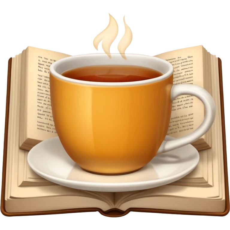 Book in a cup of tea emoji