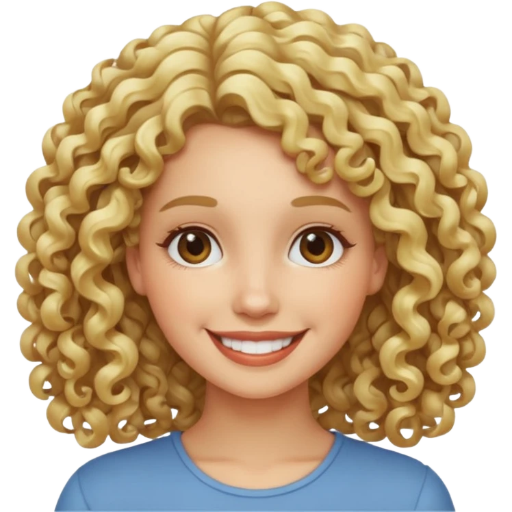 women with curly blonde hair emoji