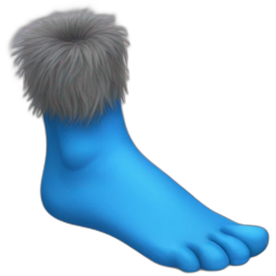 hairy and blue feet toe  emoji