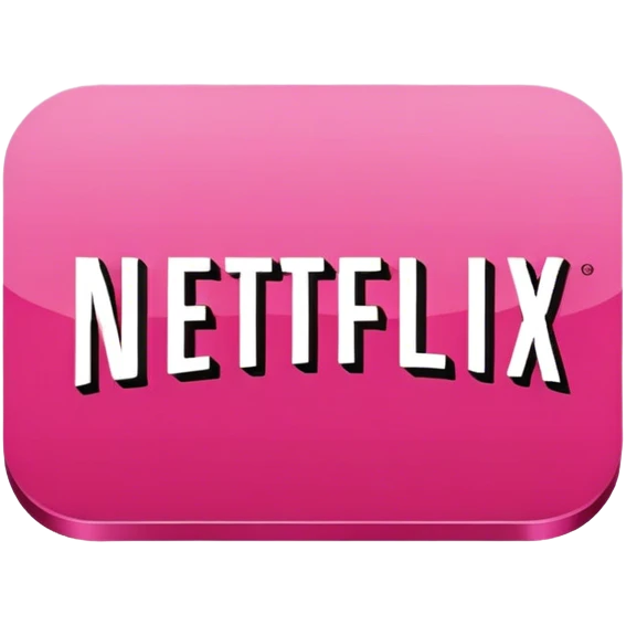 Netflix rosa con fondo blanco emoji