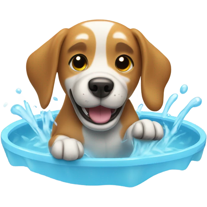dog in pool emoji
