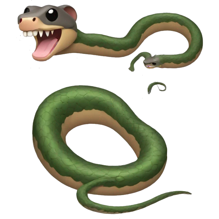 Snake and rat combined emoji