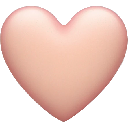 Pastel sandy pink heart emoji