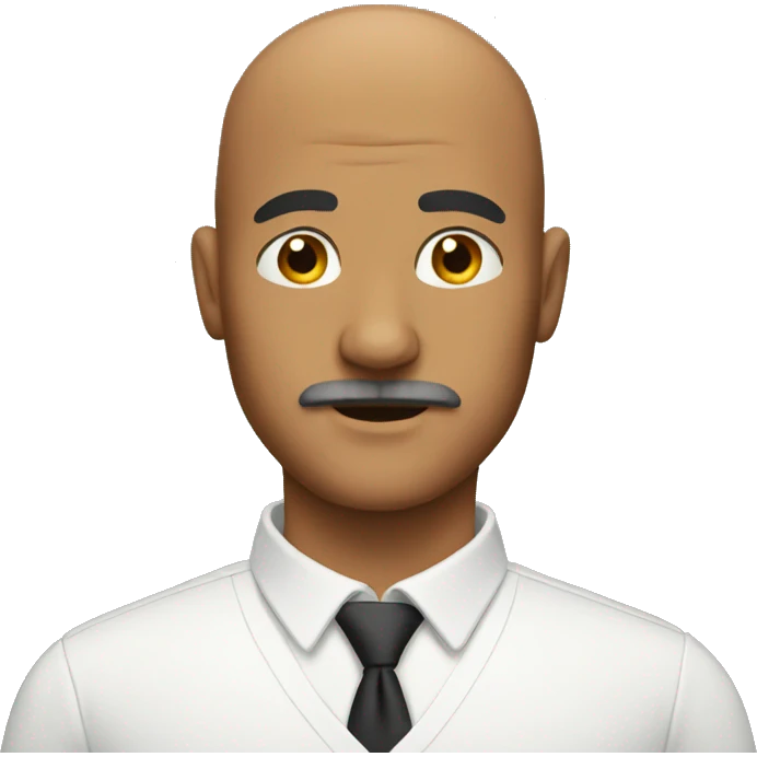 bald man with mustache  emoji