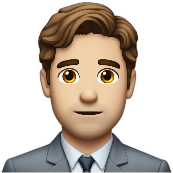 Jim Halpert from The Office looking at the camera face emoji