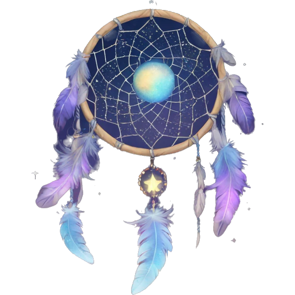 Sparkly starry moon-and-stars-galaxy-dreamcatcher emoji