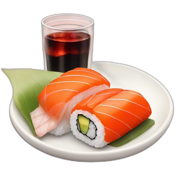 Sushi with coke on the side  emoji