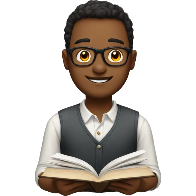 nerd who loves books emoji