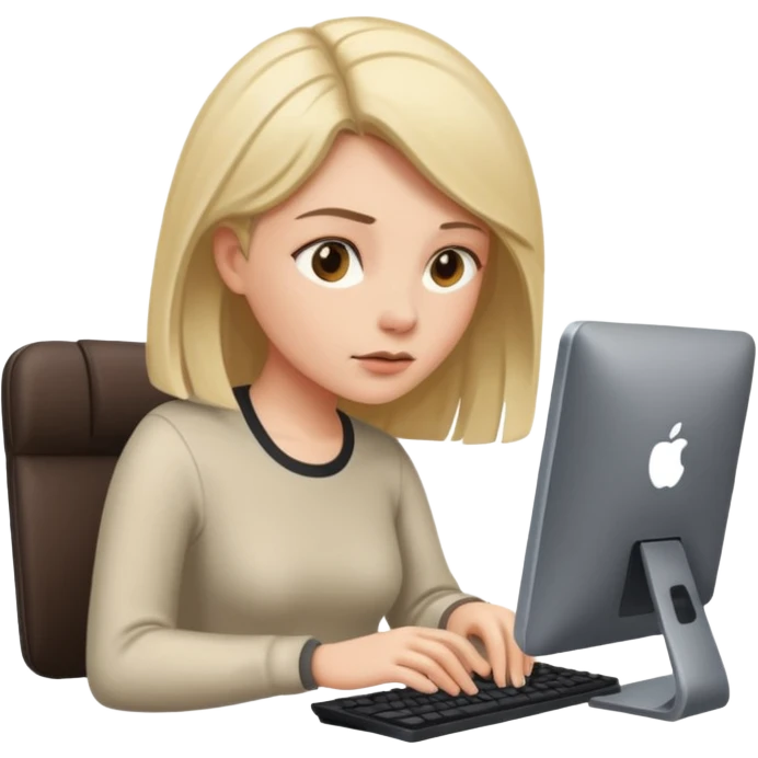 Mujer jugando en pc  emoji