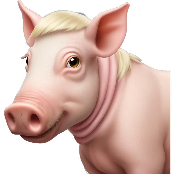 Pig on a horse emoji