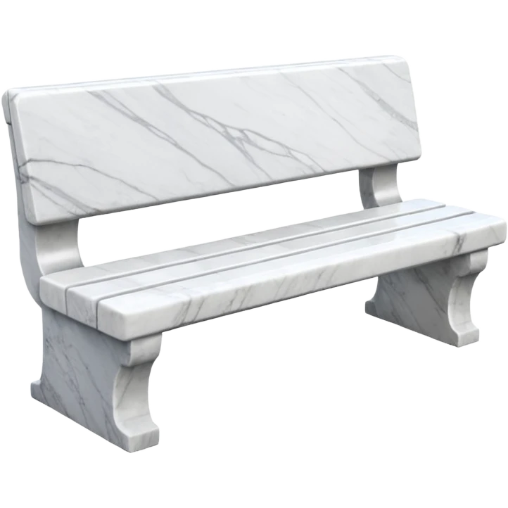 White outdoor benches from marble stone emoji