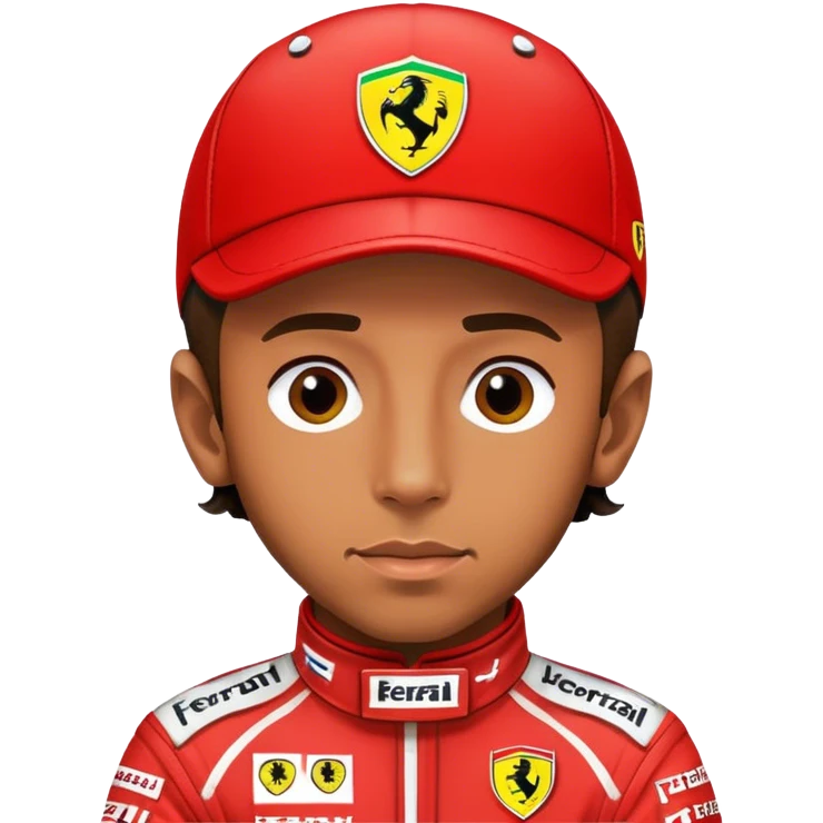 LEWIS HAMILTON IN FERRARI /half body/  emoji