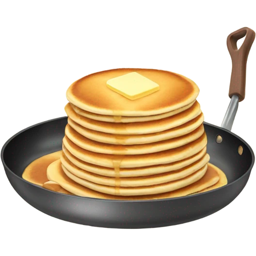 Pancake flipping in a pan  emoji