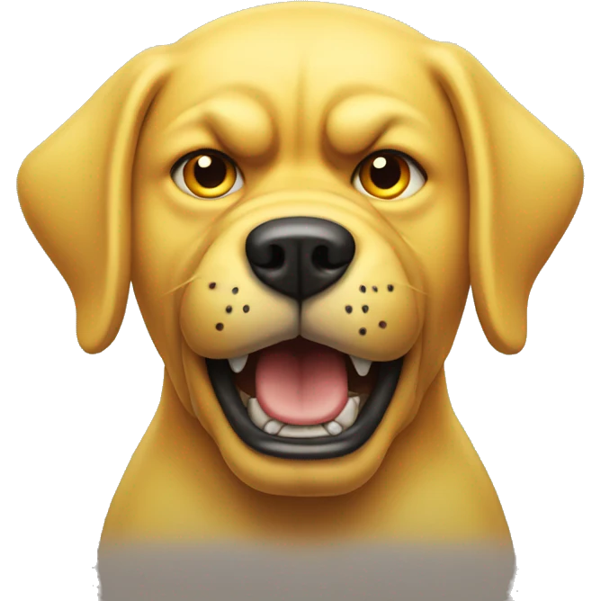 angry yellow dog  emoji