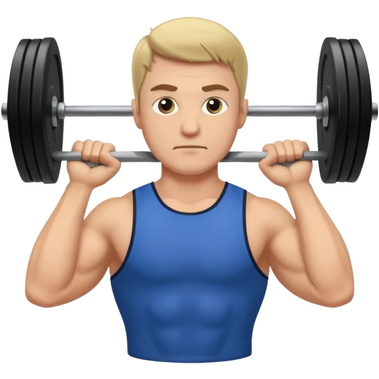 Man with barbell  emoji