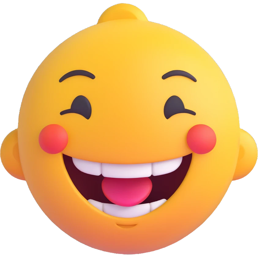 laughing face 3D emoji emoji
