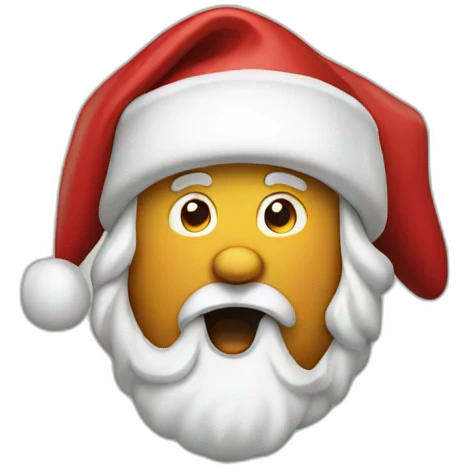 santa open mouth emoji