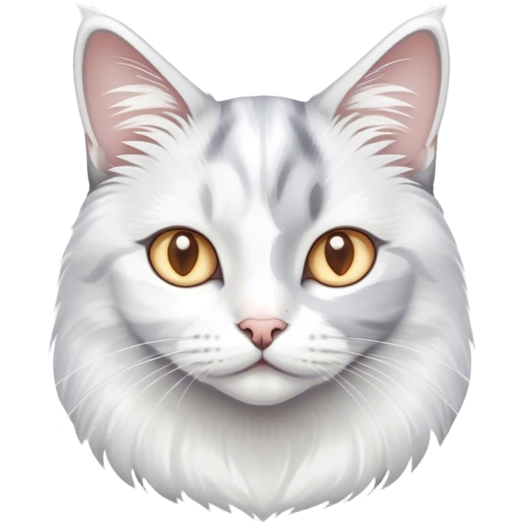 White and gray cat emoji