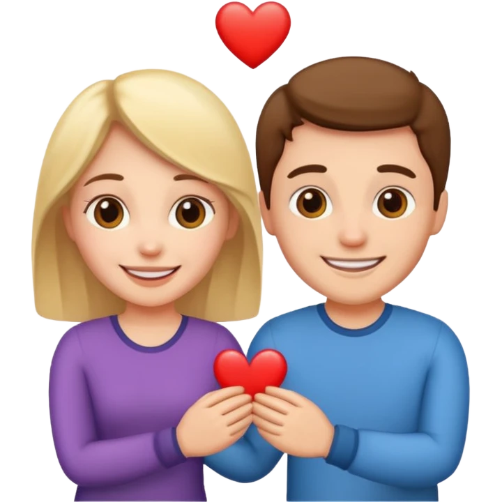 couple in love talking emoji