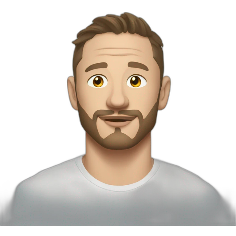 Tom Hardy wearing t-shirt emoji