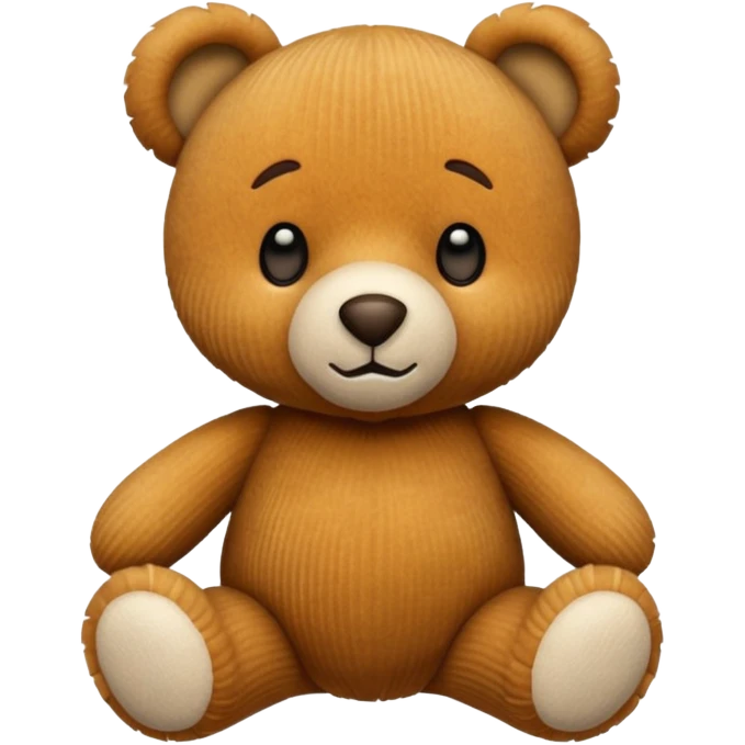 Corduroy texture teddy bear emoji
